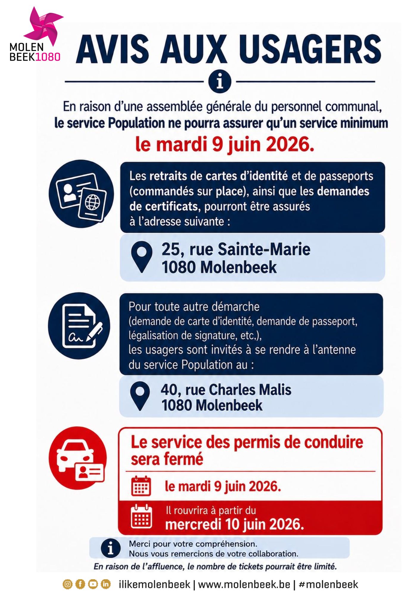 Avis à la population FR