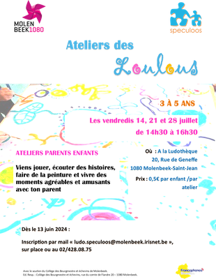 affiche ateliers des loulous